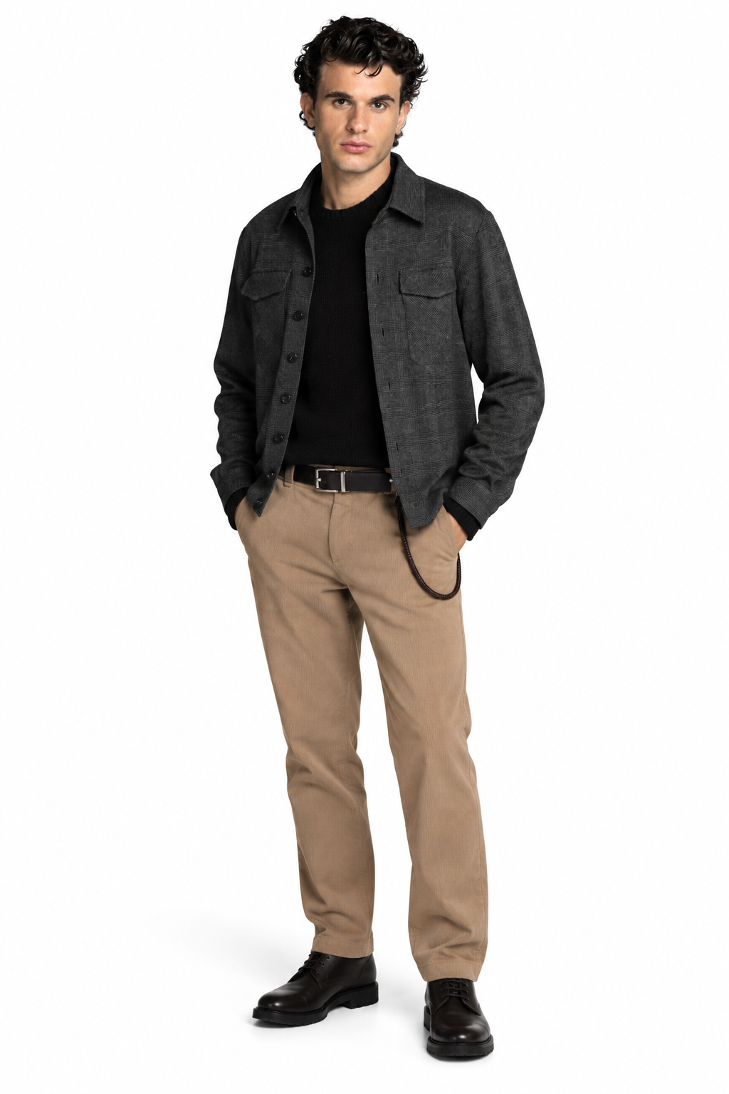 OVERSHIRT A QUADRI|Colore:Verde militare