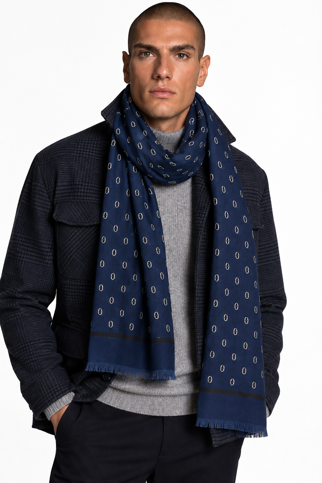 PASHMIN A POIS|Colore:Blu