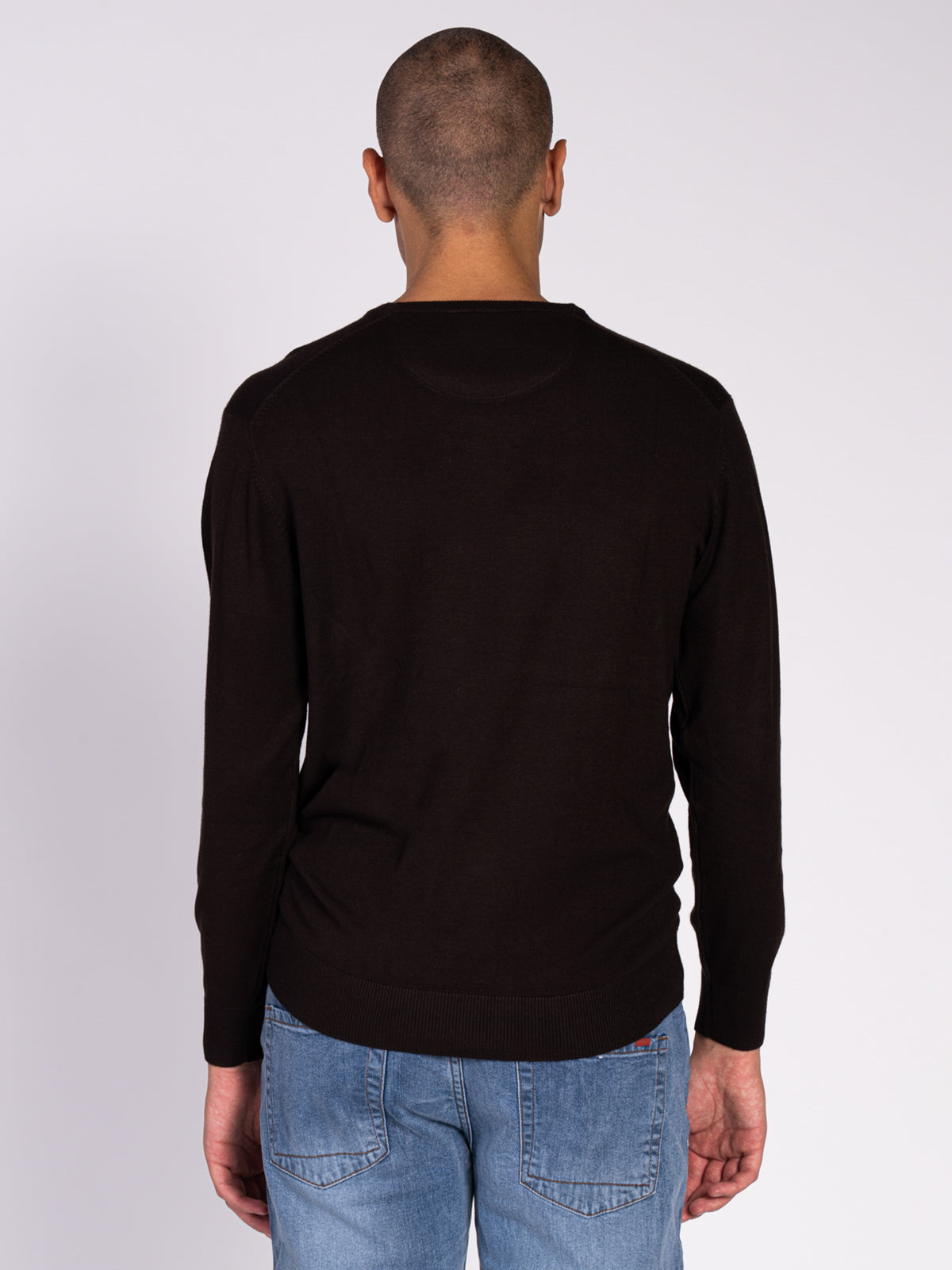 MAGLIA GIROCOLLO RASATA|Colore:Caffe'