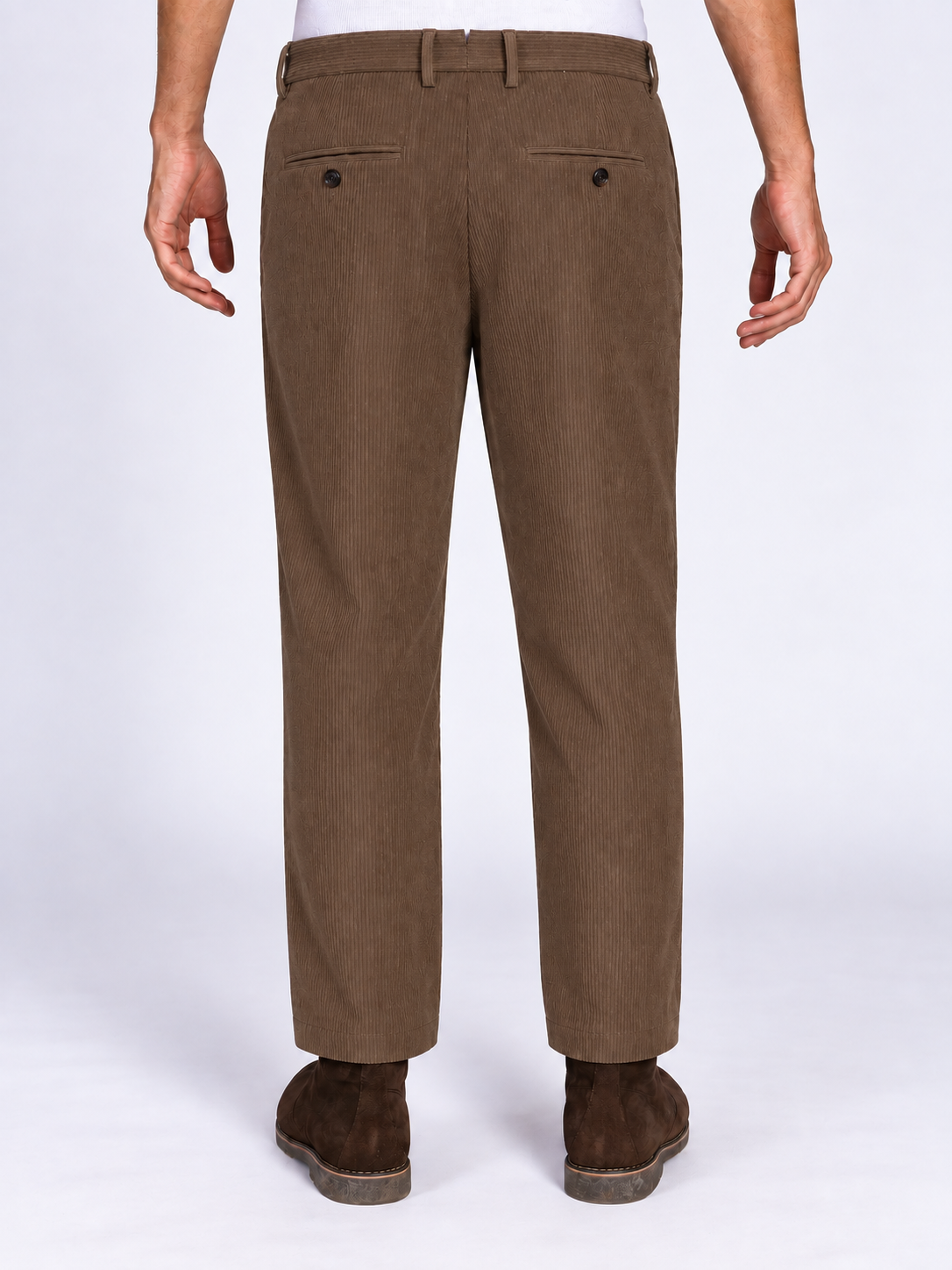 PANTALONE IN VELLUTO A COSTE|Colore:Marrone