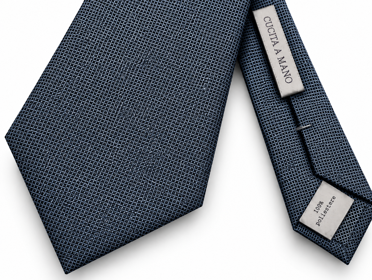 CRAVATTA MICRO-TRAMA|Colore:Denim