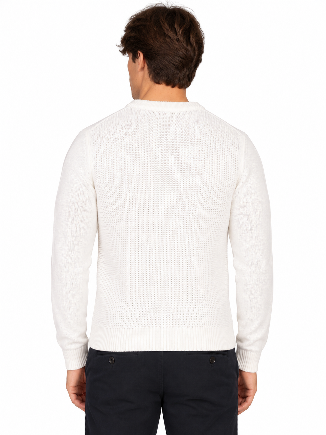 MAGLIA GIROCOLLO JACQUARD|Colore:Panna