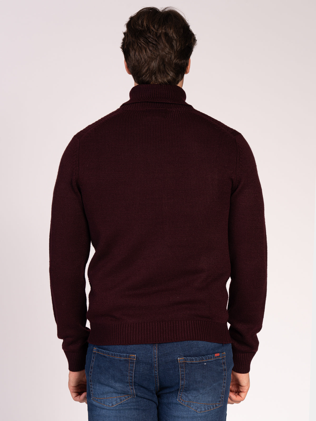 MAGLIA COLLO ALTO|Colore:Bordeaux