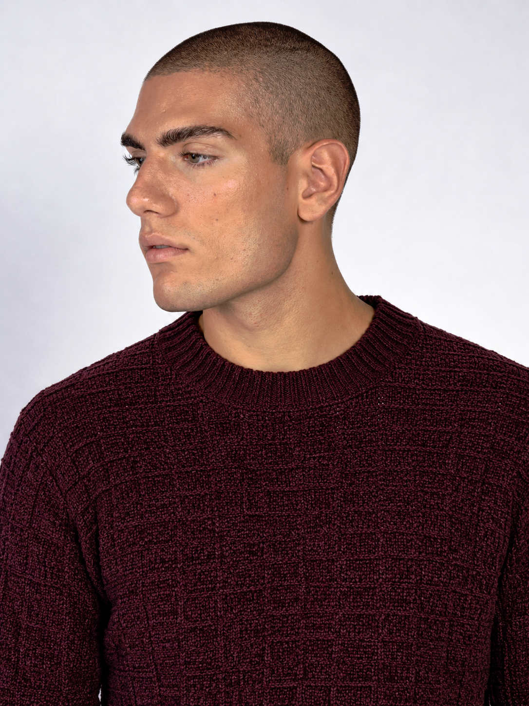 MAGLIA CINIGLIA JACQUARD|Colore:Bordeaux