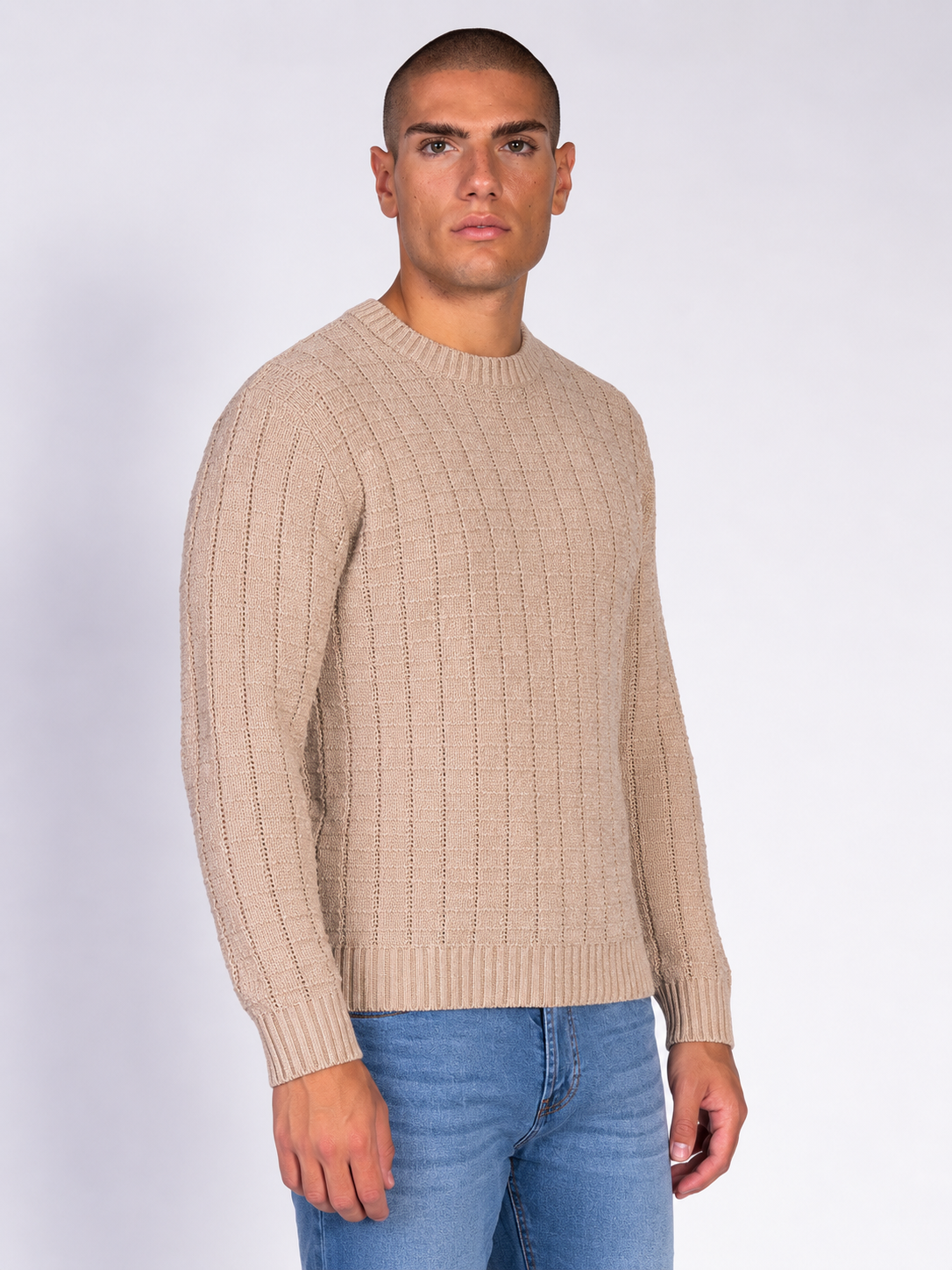 MAGLIA CINIGLIA JACQUARD|Colore:Beige