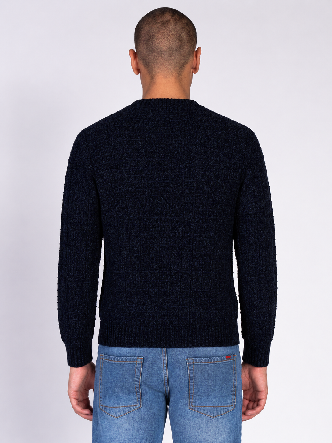 MAGLIA CINIGLIA JACQUARD|Colore:Blu