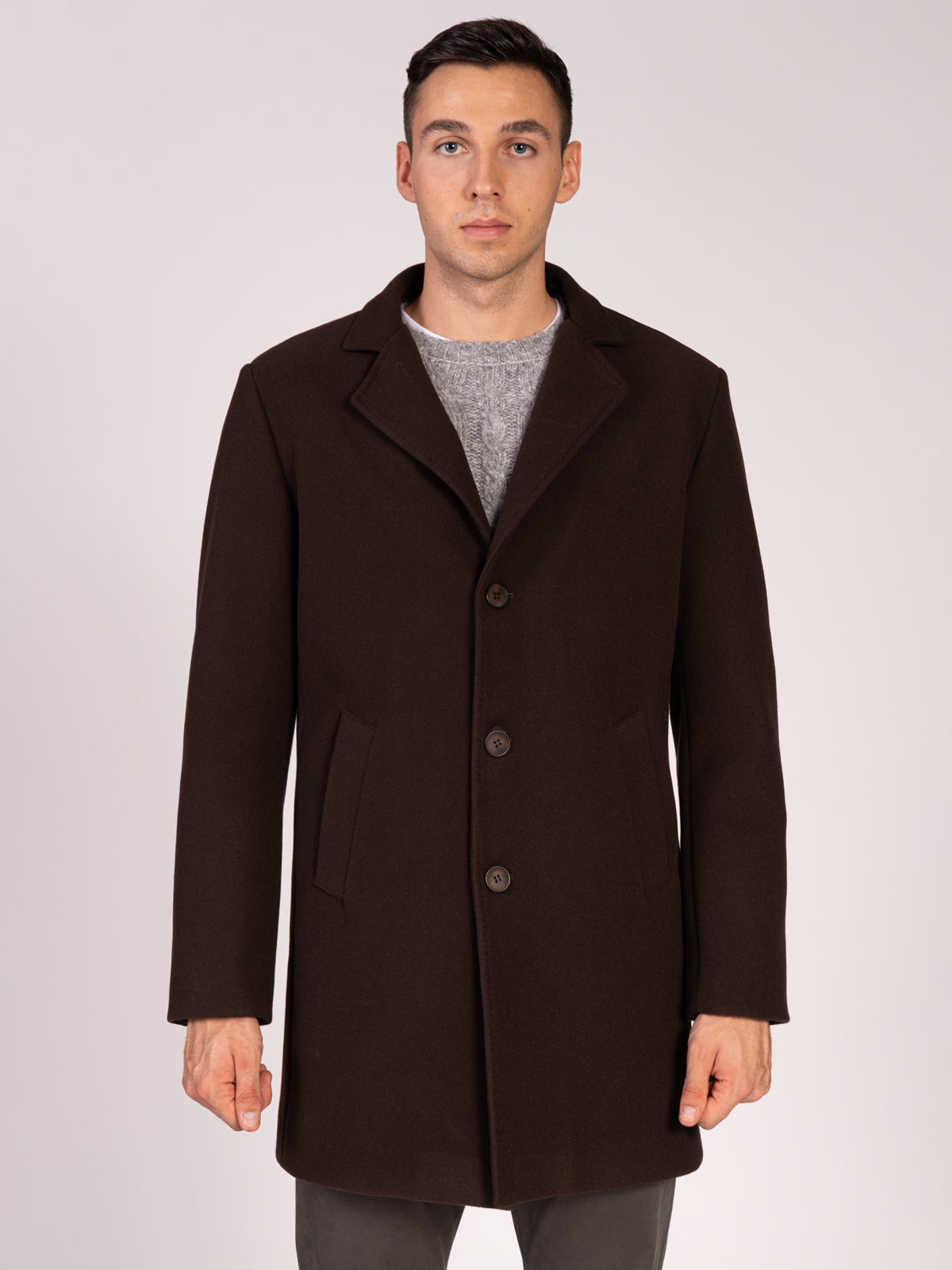 CAPPOTTO MONOPETTO|Colore:Moro