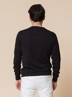 Maglia basic collo a V|Colore:Nero