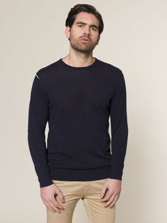Maglia girocollo|Colore:Blu