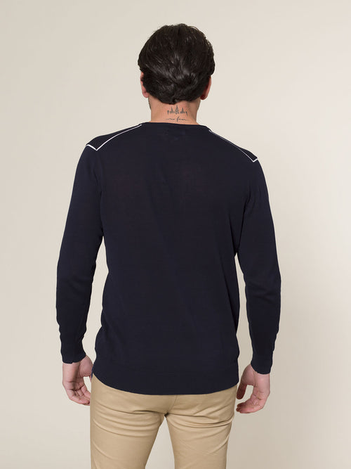Maglia girocollo|Colore:Blu