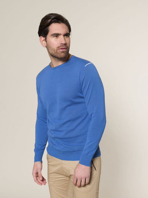 Maglia girocollo|Colore:Bluette