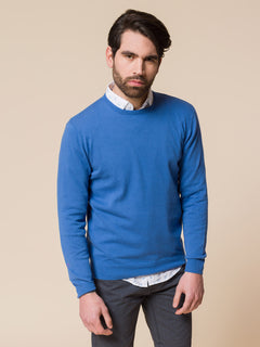 Cotton basic crew neck sweater