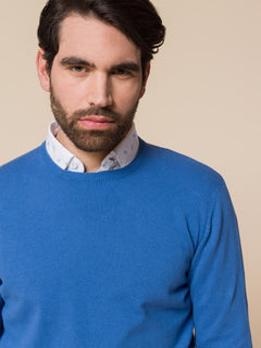 Cotton basic crew neck sweater