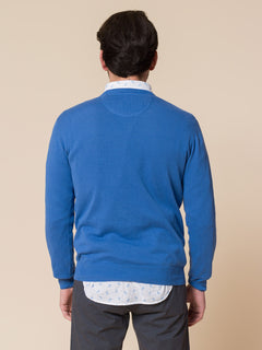 Cotton basic crew neck sweater