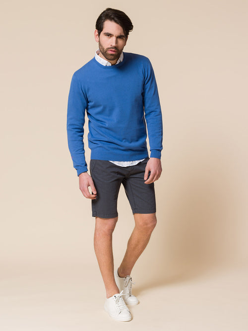 Cotton basic crew neck sweater