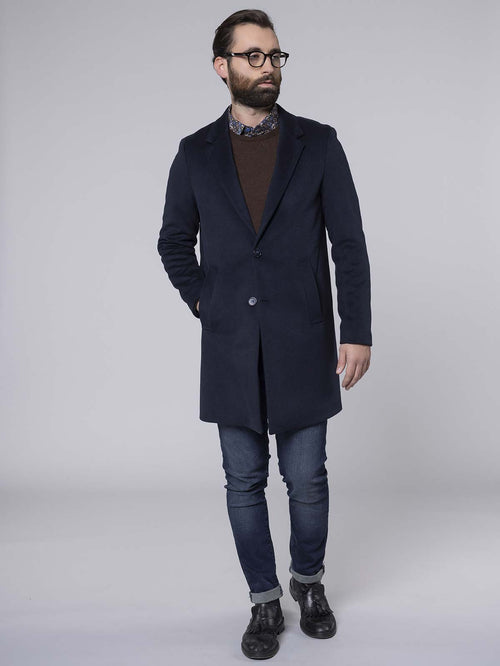 Cappotto due bottoni|Colore:Blu