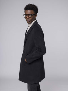 Cappotto due bottoni|Colore:Nero