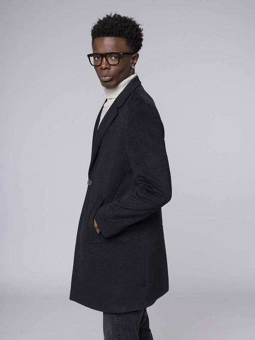 Cappotto due bottoni|Colore:Nero