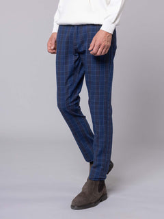 Pantaloni principe di Galles|Colore:Blu