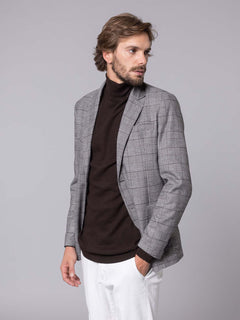 Giacca fantasia quadri|Colore:Moro