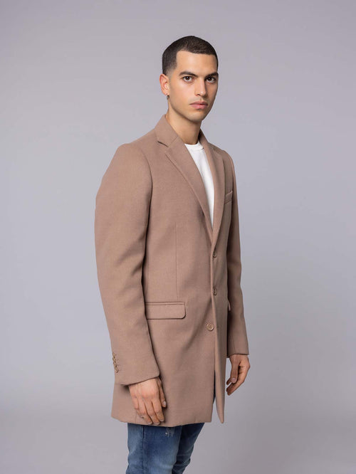 Cappotto 3 bottoni|Colore:Cammello