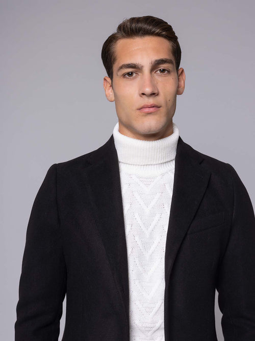 Cappotto 3 bottoni|Colore:Nero