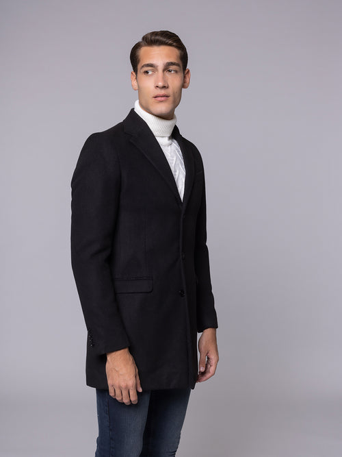 Cappotto 3 bottoni|Colore:Nero