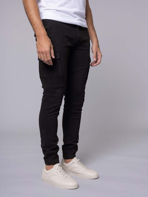 Pantaloni con tasconi|Colore:Nero