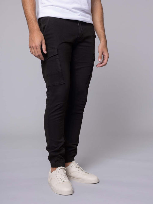 Pantaloni con tasconi|Colore:Nero