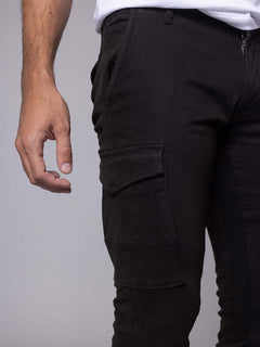 Pantaloni con tasconi|Colore:Nero
