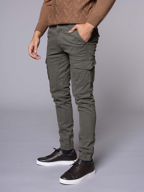 Pantaloni con tasconi|Colore:Verde militare