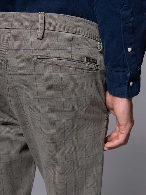 Pantaloni fantasia quadri|Colore:Grigio