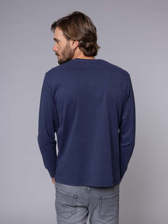 T-Shirt manica lunga logo NY|Colore:Blu