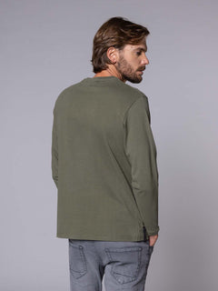 T-shirt manica lunga cry|Colore:Verde militare