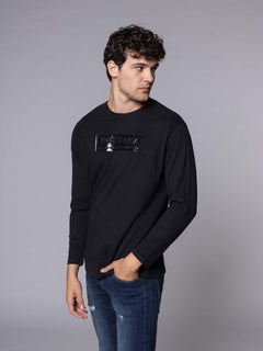 T-shirt manica lunga cry|Colore:Nero