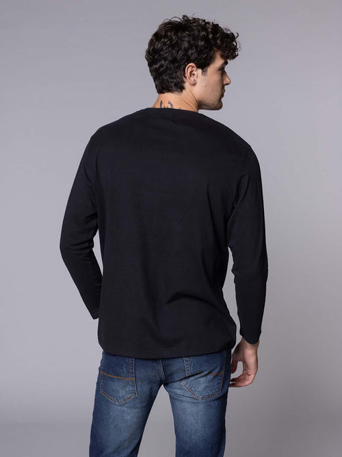 T-shirt manica lunga cry|Colore:Nero
