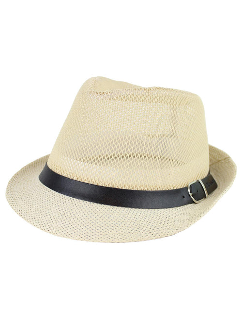 Cappello modello fedora traforato|Colore:Corda