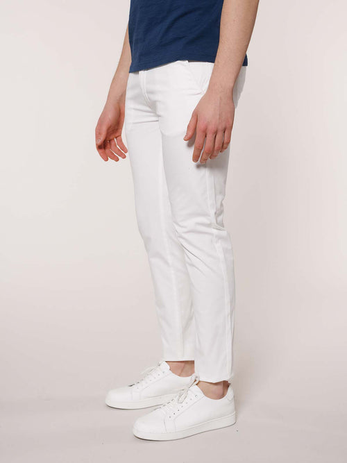 Pantaloni raso tasca America|Colore:Bianco