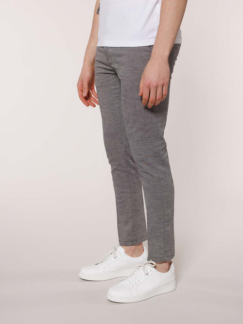 Pantaloni lino e cotone|Colore:Indaco