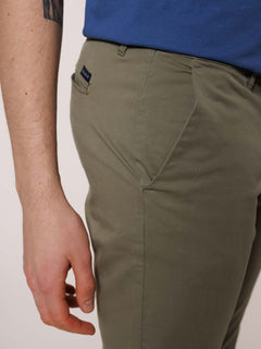 Pantaloni gabardina tasca America|Colore:Salvia