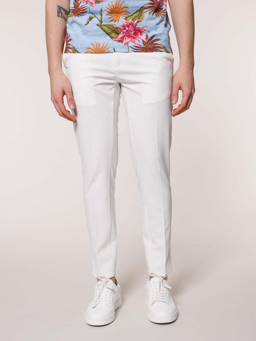 Pantaloni tessuto tecnico|Colore:Bianco