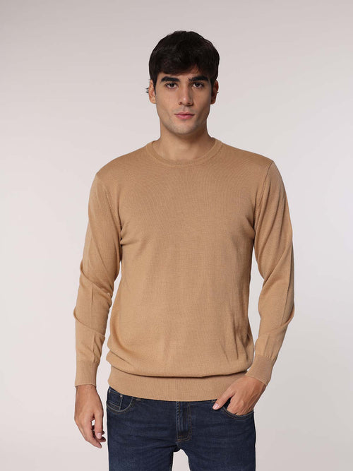 Merino wool crew neck sweater