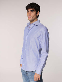 Camicia a righe collo francese