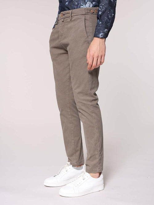 Pantaloni tessuto micro rigo|Colore:Fango