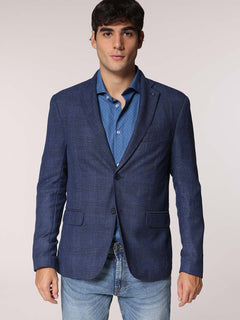 Giacca principe di Galles|Colore:Indaco