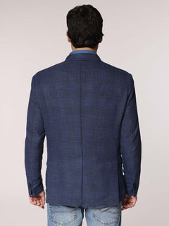 Giacca principe di Galles|Colore:Indaco