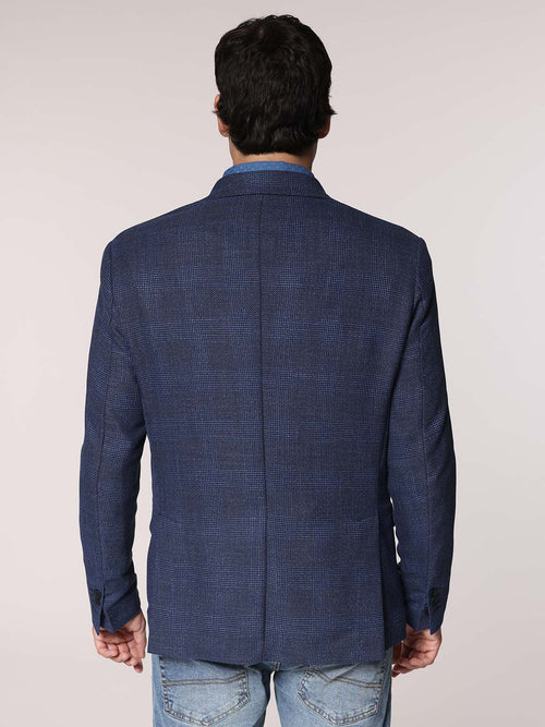 Giacca principe di Galles|Colore:Indaco