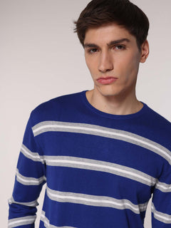 Maglia doppia riga|Colore:Royal