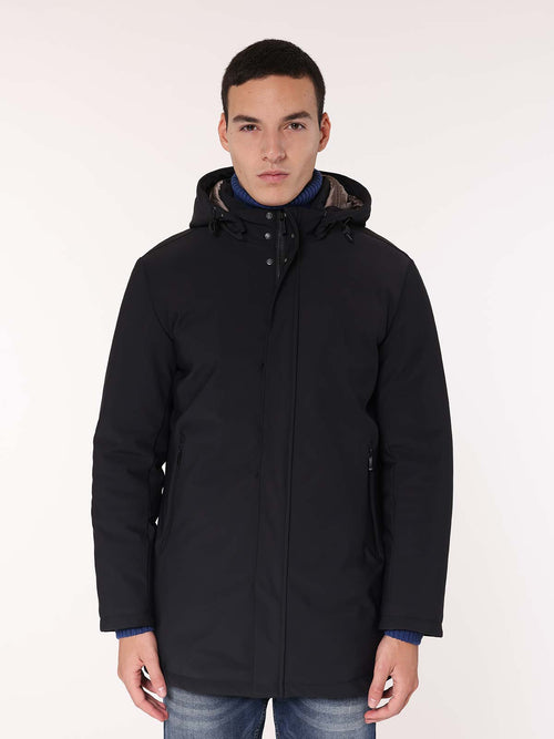 Trench in tessuto armaturato|Colore:Nero
