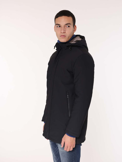 Trench in tessuto armaturato|Colore:Nero